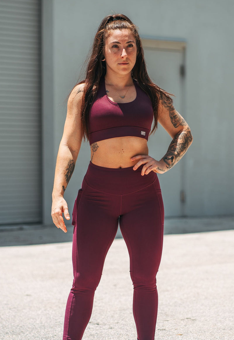 Essential Sports Bra- Eggplant