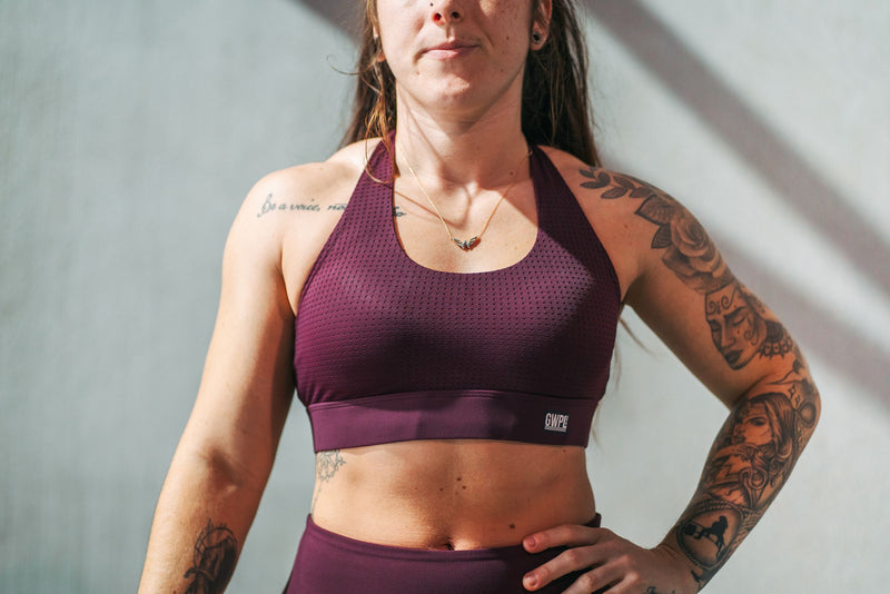 Essential Sports Bra- Eggplant